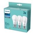 ΣΕΤ 3x Λάμπες LED Philips A67 E27/13W/230V 6500K