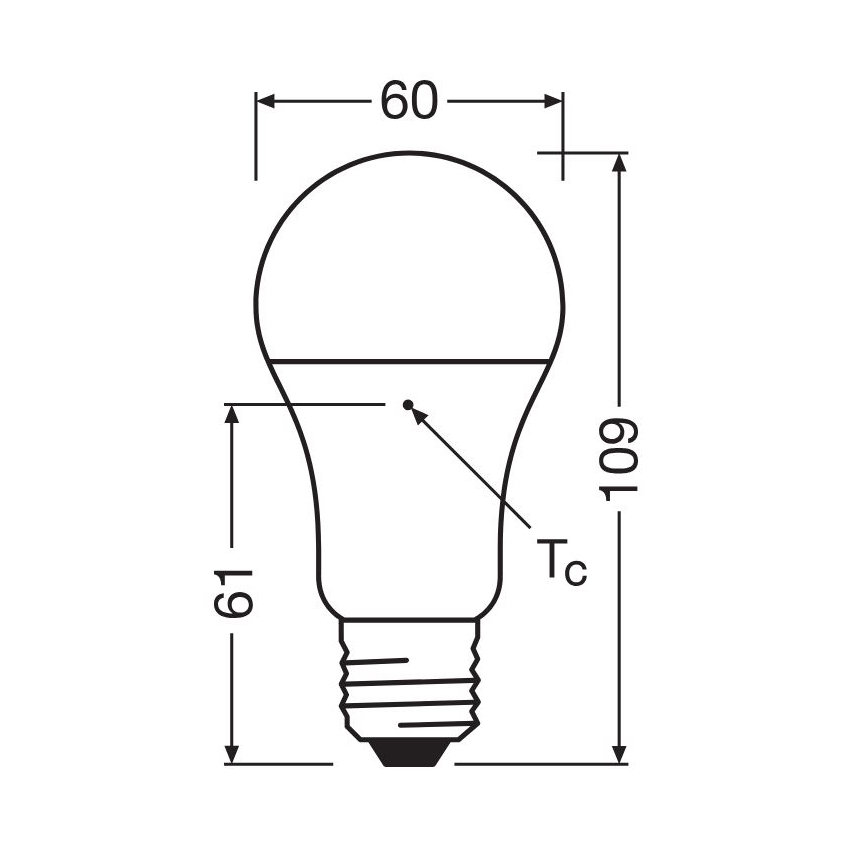 ΣΕΤ 3x Λαμπτήρας LED A60 E27/10W/230V 2700K