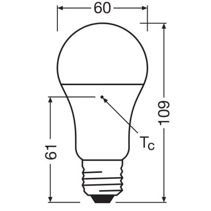 ΣΕΤ 3x Λαμπτήρας LED A60 E27/10W/230V 4000K