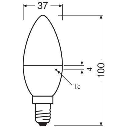 ΣΕΤ 3x Λαμπτήρας LED B38 E14/4,9W/230V 3000K - Osram