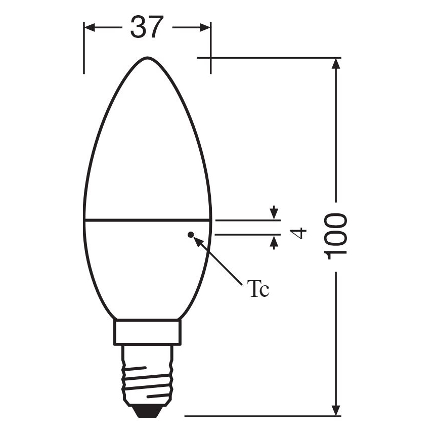 ΣΕΤ 3x Λαμπτήρας LED B38 E14/4,9W/230V 3000K - Osram