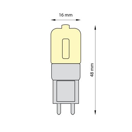 ΣΕΤ 3x Λαμπτήρας LED ECOLINE G9/2,5W/230V 3000K - Brilagi