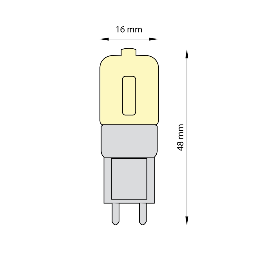 ΣΕΤ 3x Λαμπτήρας LED ECOLINE G9/2,5W/230V 3000K - Brilagi