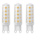 ΣΕΤ 3x Λαμπτήρας LED ECOLINE G9/4,5W/230V 3000K - Brilagi