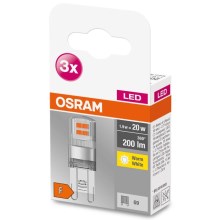 ΣΕΤ 3x Λαμπτήρας LED G9/1,9W/230V 2700K - Osram