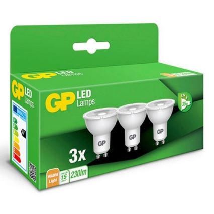 ΣΕΤ 3x Λαμπτήρας LED GU10/3,1W/230V 2700K - GP