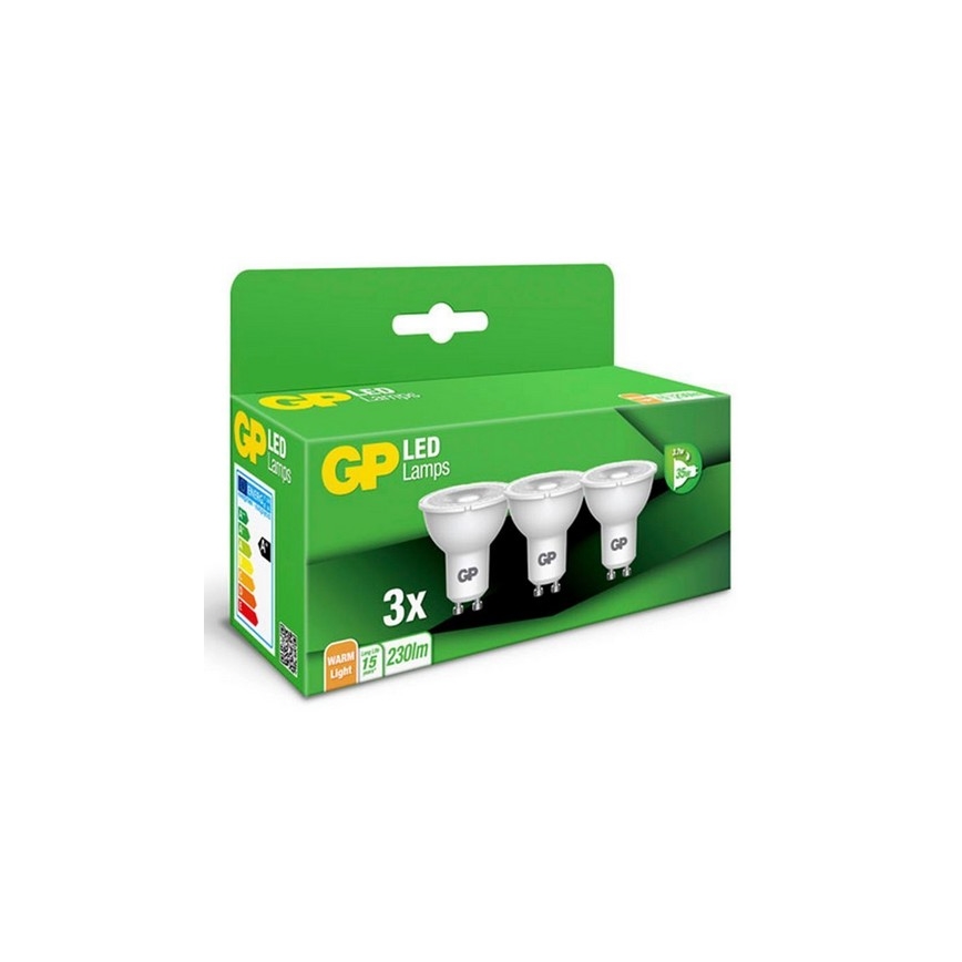 ΣΕΤ 3x Λαμπτήρας LED GU10/3,1W/230V 2700K - GP