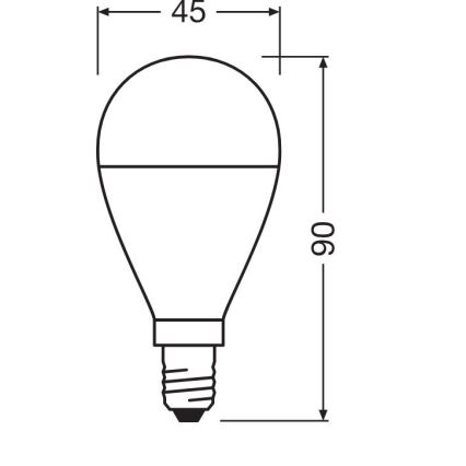 ΣΕΤ 3x Λαμπτήρας LED P45 E14/7,5W/230V 3000K - Osram