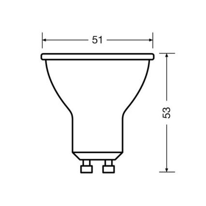 ΣΕΤ 3x Λαμπτήρας LED PAR16 GU10/2,6W/230V 2700K - Osram