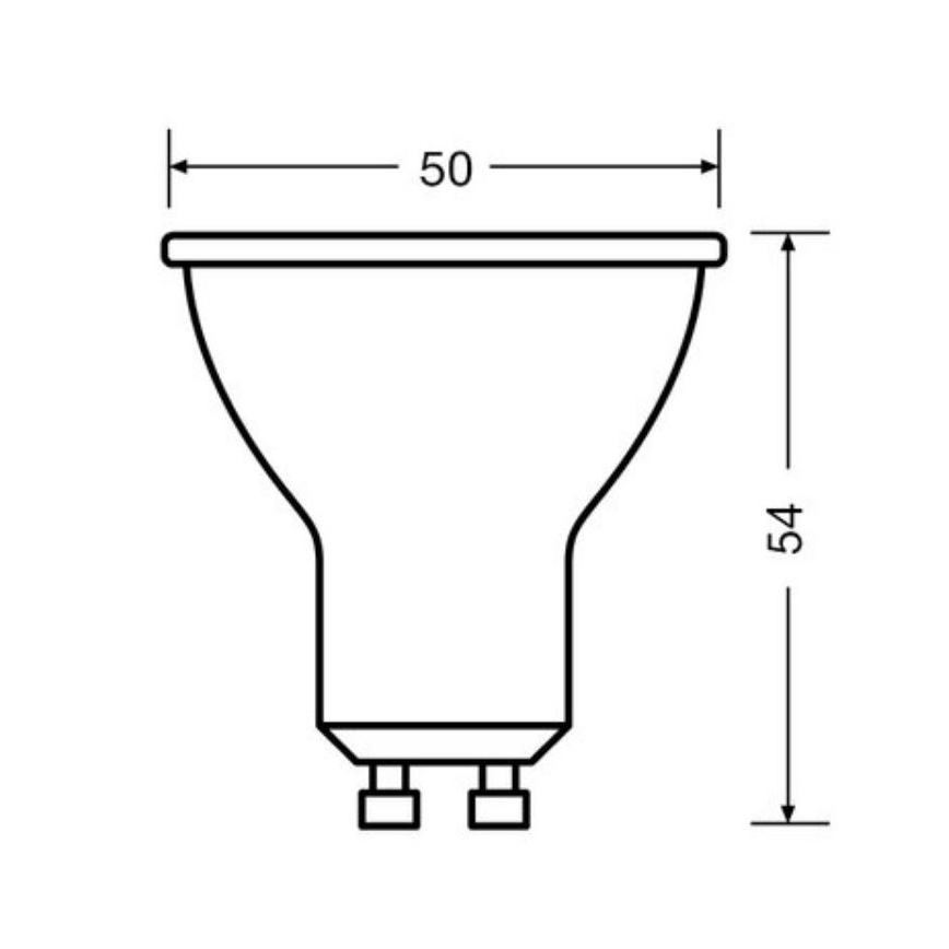 ΣΕΤ 3x Λαμπτήρας LED PAR16 GU10/4,5W/230V 2700K - Osram
