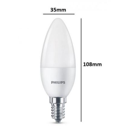 Σετ 3x Λαμπτήρας LED Philips E14/5,5W/230V 2700K