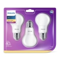 ΣΕΤ 3x Λαμπτήρας LED Philips E27/5,5W/230V 2700K