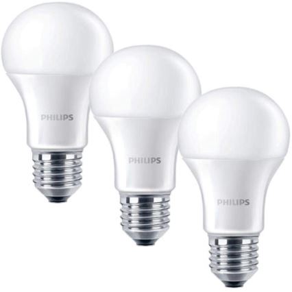 ΣΕΤ 3x Λαμπτήρας LED Philips E27/5,5W/230V 2700K