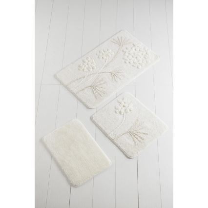 ΣΕΤ 3x Πατάκι μπάνιου ORKIDE 60/60/100 cm μπεζ
