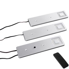 ΣΕΤ 3x Φωτιστικά LED πάγκου κουζίνας CORTINA LED/2,4W/230V+ τηλεχειριστήριο