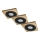 ΣΕΤ 3x Χωνευτό φωτιστικό TOBBY 1xG9/20W/230V 11,5x11,5 cm δρυς/μαύρο