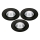 ΣΕΤ 3x Χωνευτό Φωτιστικό μπάνιου LED LED/5,5W/230V 2700K IP65 μαύρο