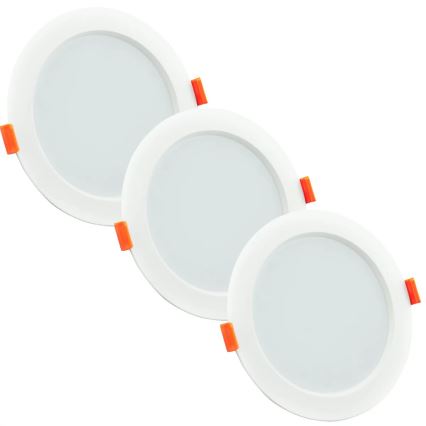 ΣΕΤ 3xLED Χωνευτό φως μπάνιου MIRO LED/6W/230V IP44