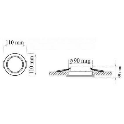 ΣΕΤ 3xLED Χωνευτό φως μπάνιου MIRO LED/6W/230V IP44