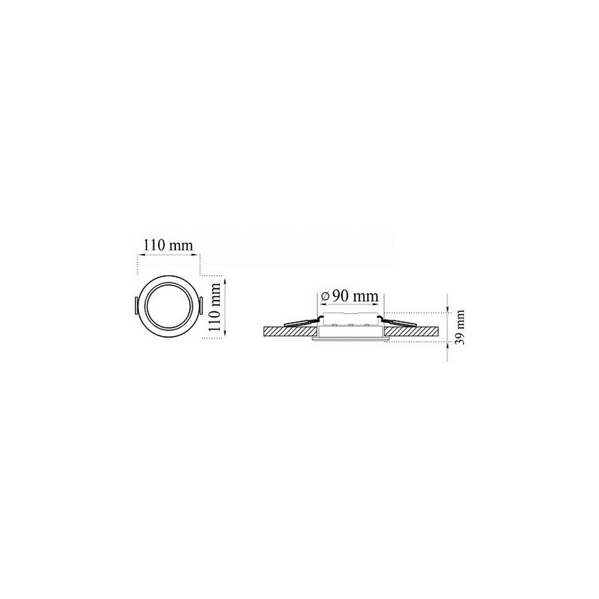 ΣΕΤ 3xLED Χωνευτό φως μπάνιου MIRO LED/6W/230V IP44
