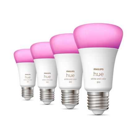 ΣΕΤ 4x Dimmable λαμπτήρες LED Philips Hue White and Color Ambience E27/6,5W/230V 2000-6500K