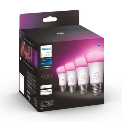 ΣΕΤ 4x Dimmable λαμπτήρες LED Philips Hue White and Color Ambience E27/6,5W/230V 2000-6500K