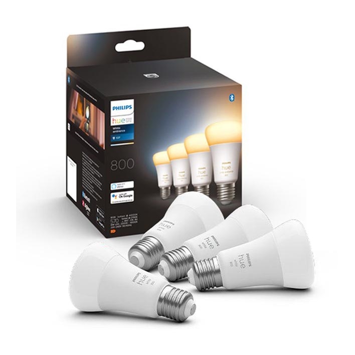 ΣΕΤ 4xLED Dimmable λαμπτήρες Philips Hue WHITE AMBIANCE E27/6W/230V 2200-6500K