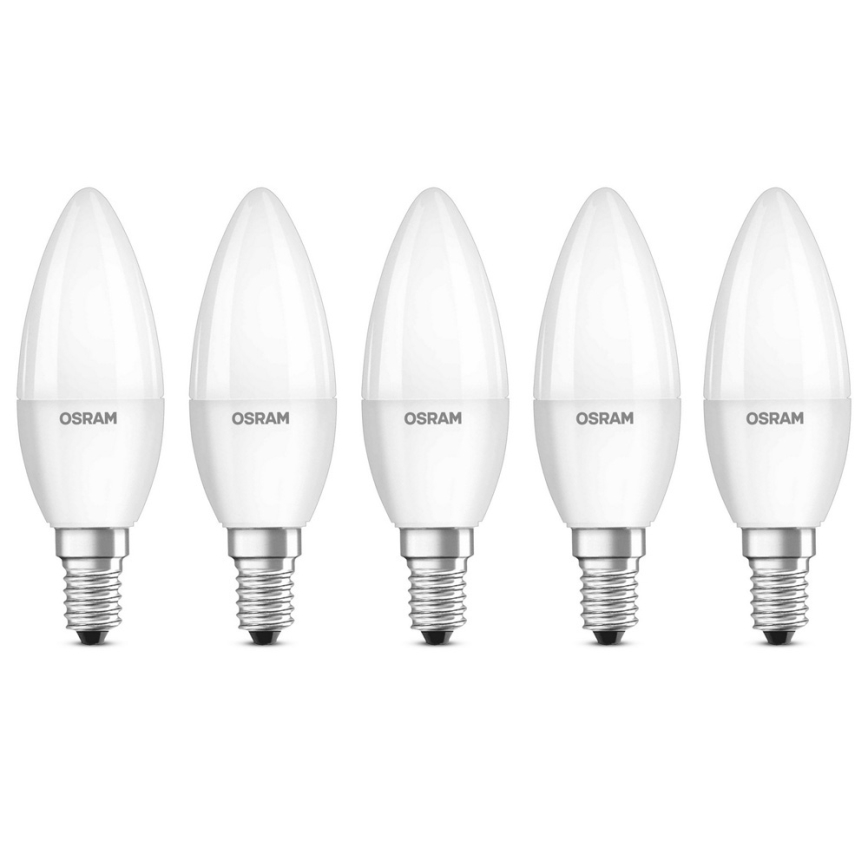 ΣΕΤ 5x Λαμπτήρας LED BASE B40 E14/4,9W/230V 2700K - Osram