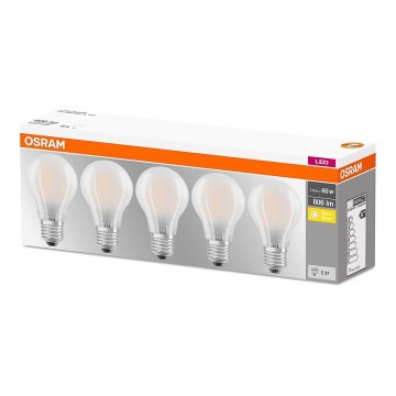 ΣΕΤ 5x Λαμπτήρας LED E27/7W/230V 2700K - Osram