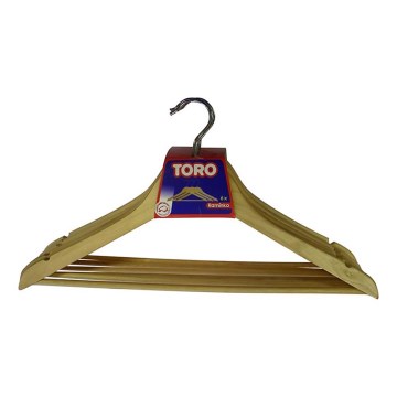 ΣΕΤ 6x Κρεμάστρα 23x44,5 cm ξύλο