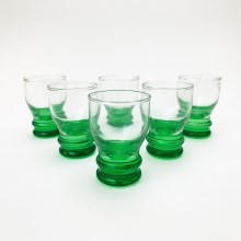Σετ 6x ποτήρια λικέρ διάφανα πράσινο