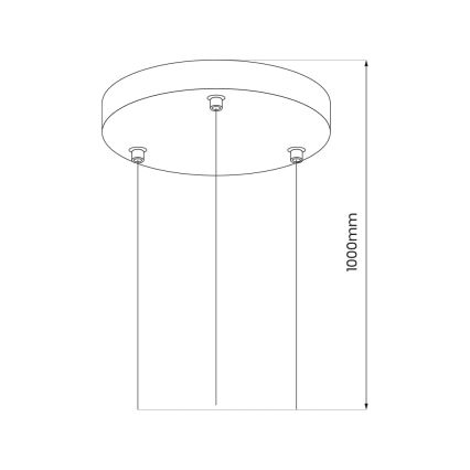 Σετ ανάρτησης φωτιστικών MAQ 18W/24W/50W 1m μαύρο