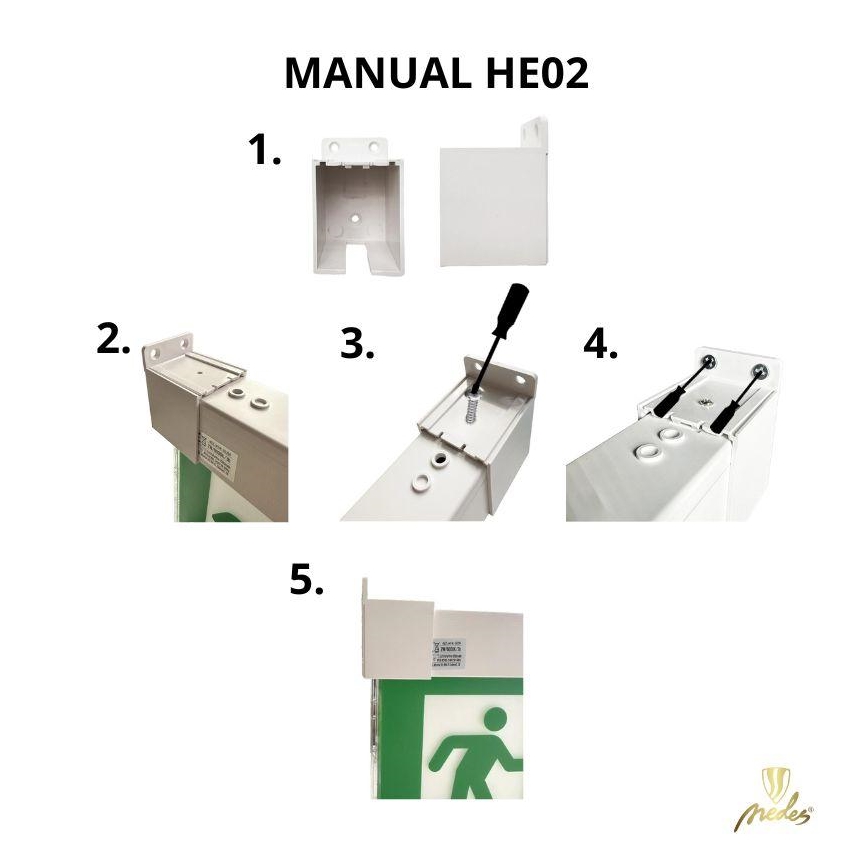 Σετ για mounting on the side wall για emergency lights