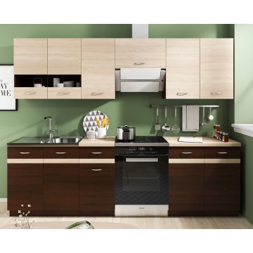 Σετ κουζίνας VALERIA 240 εκ. Sonoma δρυς/καφέ