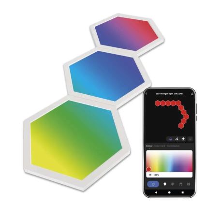 ΣΕΤ 3x LED RGBIC+CCT Πάνελ dimming - επέκταση 3xLED/1,8W/230V Wi-Fi Tuya