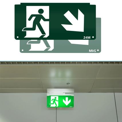Σήμα ασφαλείας για φωτιστικό ασφαλείας 16,2x32,7 cm