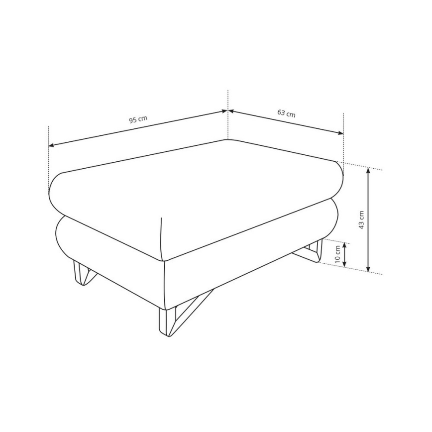Σκαμπό AVESTA 63x95 cm μπλε