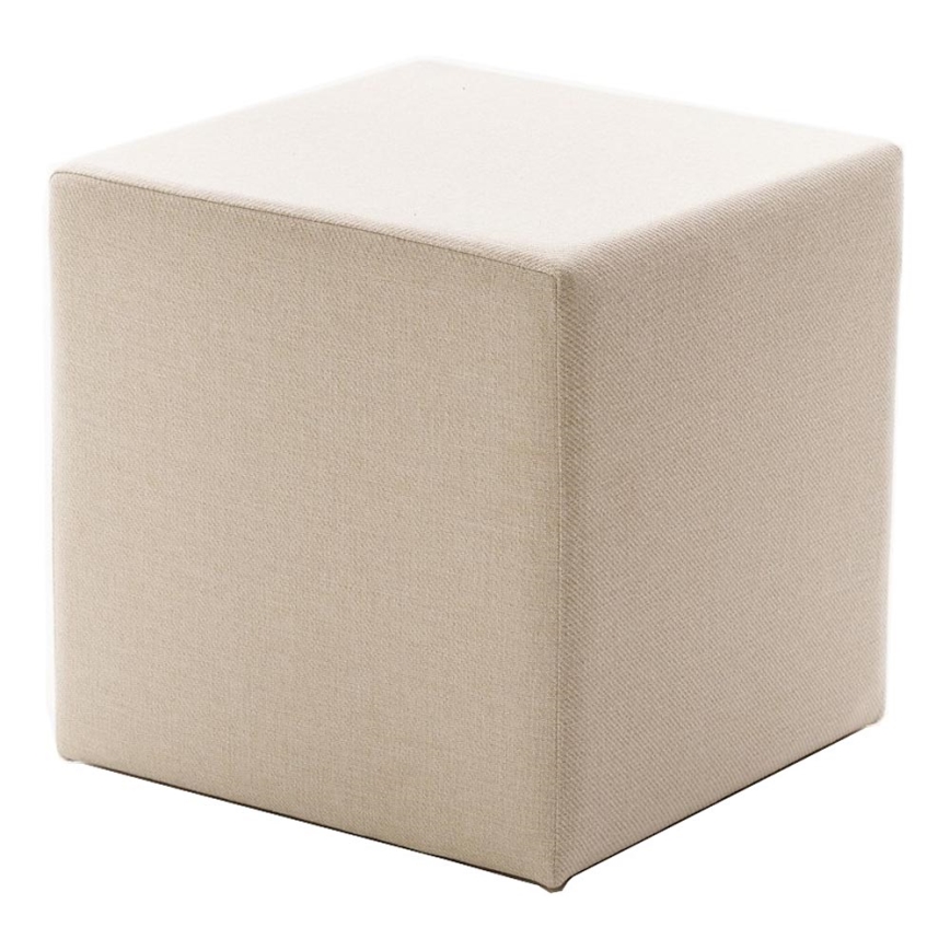 Σκαμπό CUBI 40x40 cm εκρού