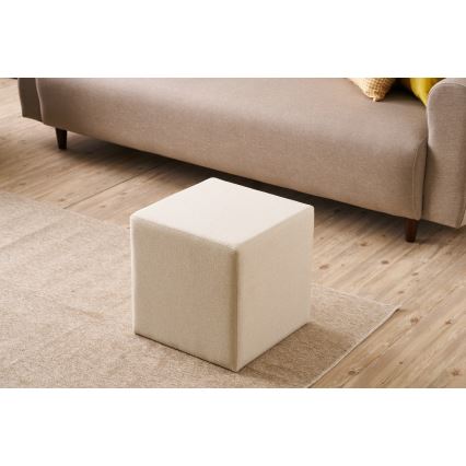 Σκαμπό CUBI 40x40 cm εκρού