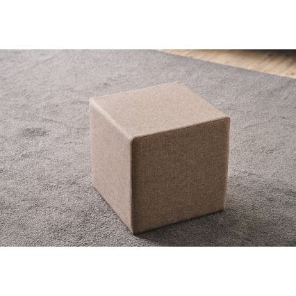 Σκαμπό CUBI 40x40 cm καφέ