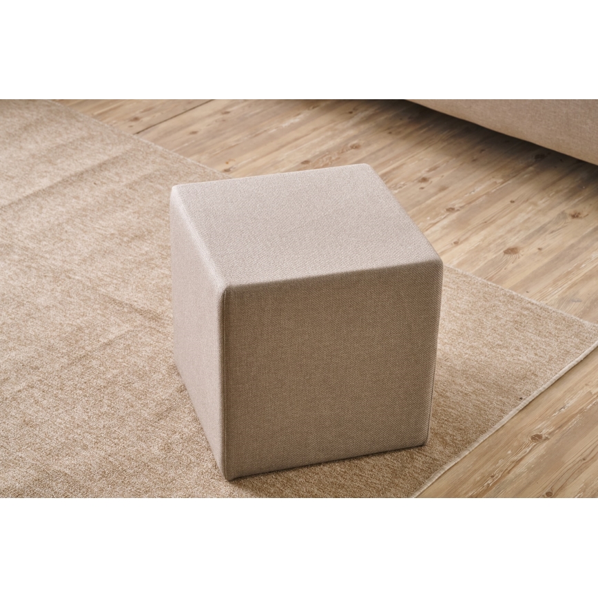 Σκαμπό CUBI 40x40 cm μπεζ