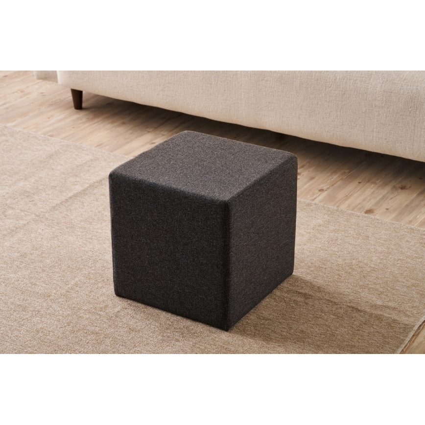 Σκαμπό CUBI 40x40 cm σε σκούρο καφέ