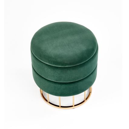 Σκαμπό MINTY διάμετρος 37 cm πράσινο/χρυσό