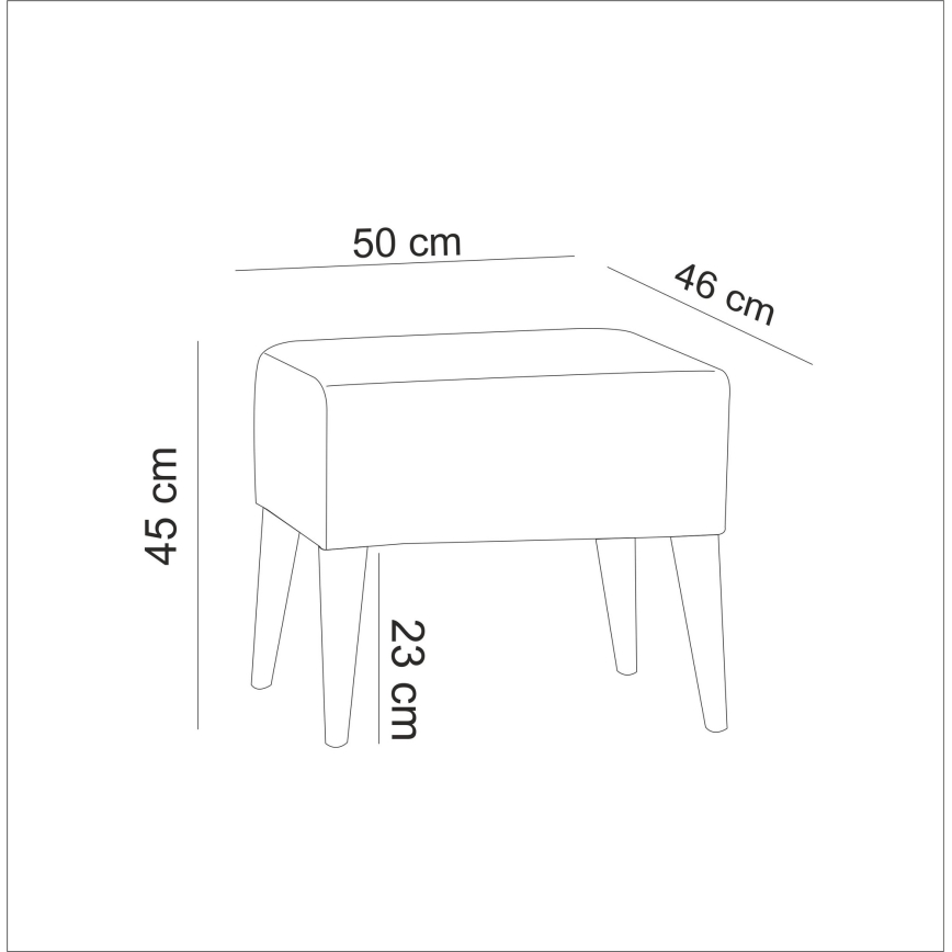 Σκαμπό NIMO 46x50 cm γκρι