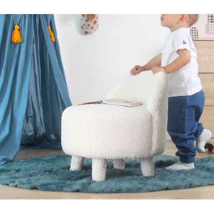 Σκαμπό PIXI, διάμετρος 46 cm, λευκό