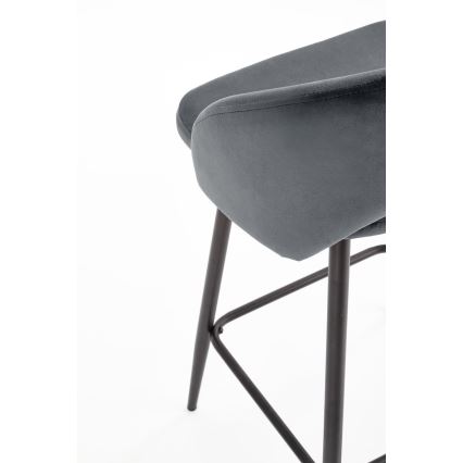 Σκαμπό μπαρ 89x49 cm γκρι/μαύρο