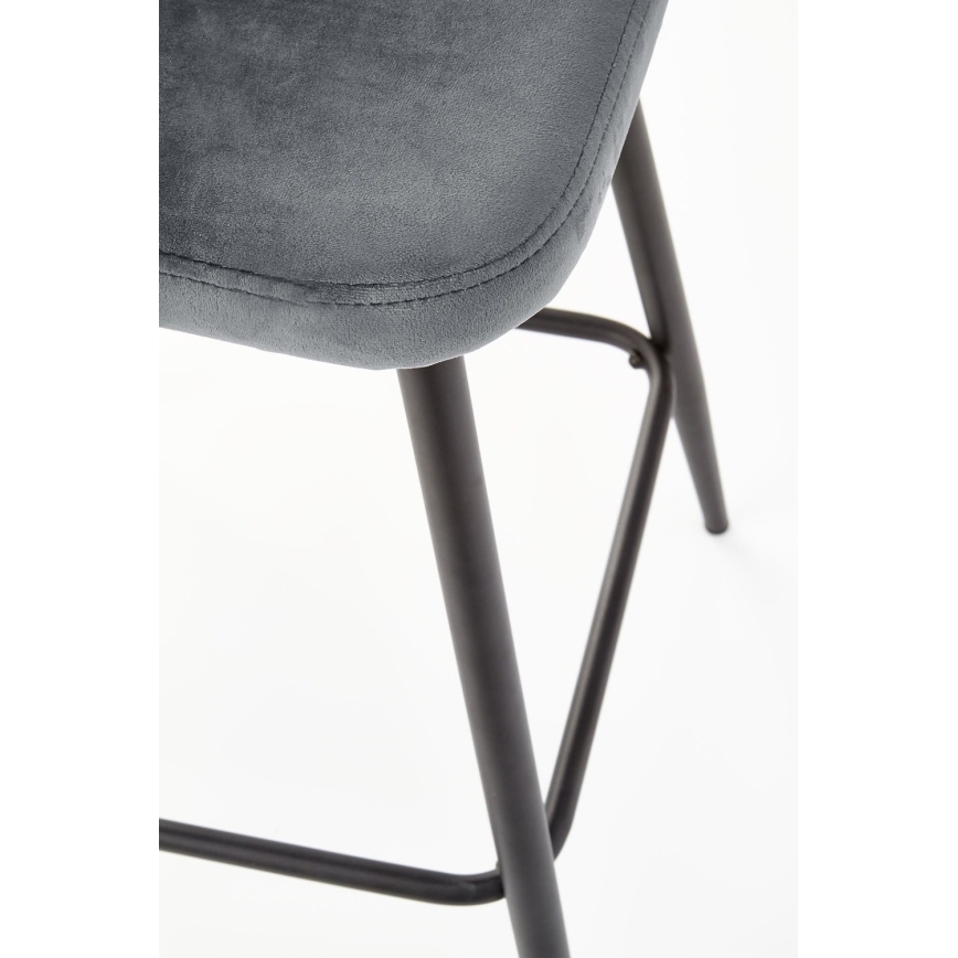 Σκαμπό μπαρ 89x49 cm γκρι/μαύρο