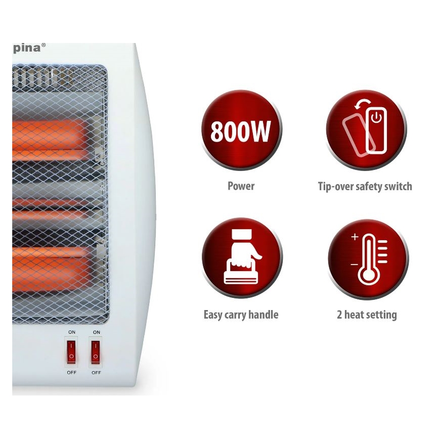 Σόμπα αλογόνου - χαλαζία 400/800W/230V