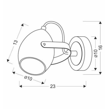 Σποτ φωτιστικό ANICA 1xE14/40W/230V μαύρο/χαλκός