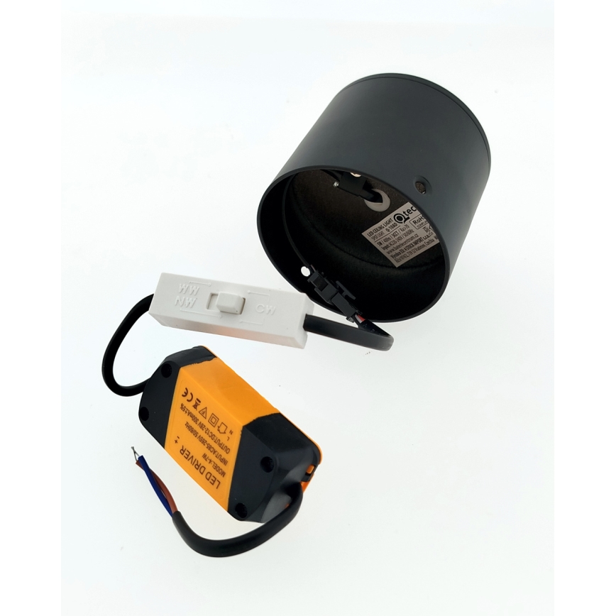 Σποτ LED/5W/230V 3000/4000/6400K Ø 7,5 cm μαύρο